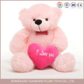 Souvenir de Saint-Valentin personnalisé, 12 pouces mignon ours en peluche rose